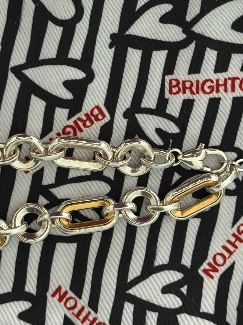 Brighton Ferrara Medici Two Tone Link Bracelet - Silver & Gold